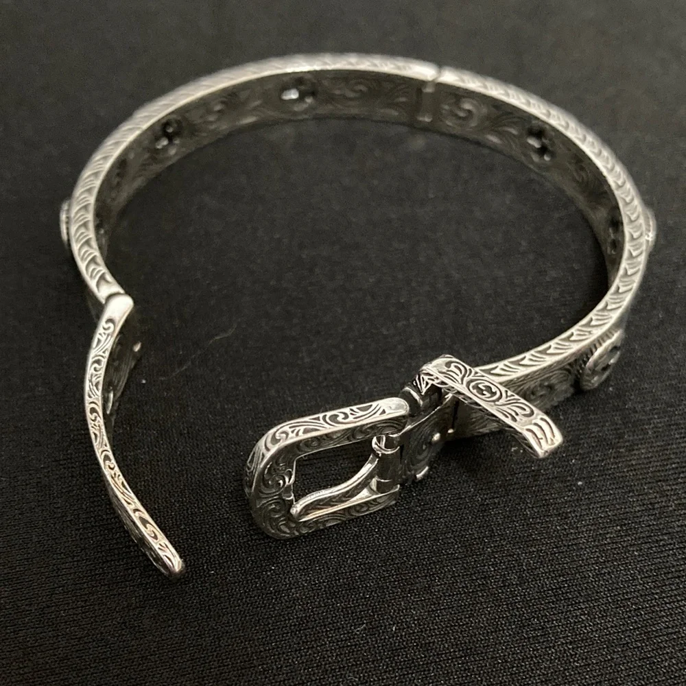 Gucci Silver Engraved Bracelet